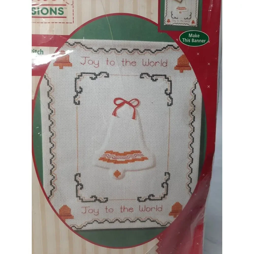 Vintage Plaid Stitched Impressions Counted Cross Stitch Kit 21865 Christmas Bell